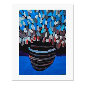 Blauwe bloemen in vaas - Jozef Houben