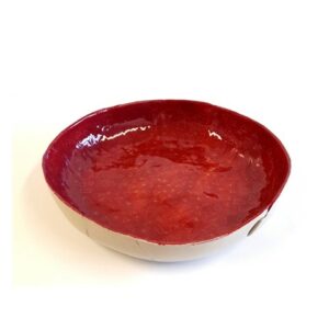 Decoratiebord Ø35 'doodles' rood - Iris Hesse
